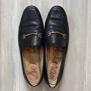 Sam Edelman Loraine Black Leather Slip-On Loafers